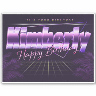 Kimberly Name Vorname retro Sticker Geburtstag