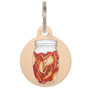 Kimchi Fermented Cabbage Korean Food Cuisine Pet Tag