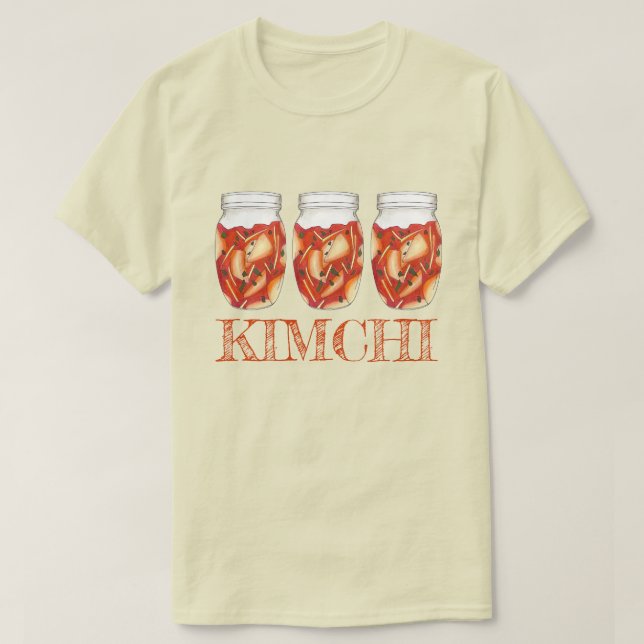 Kimchi Fermented Cabbage Korean Food Cuisine T-Shirt (Design Front)