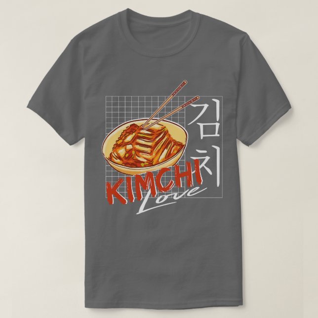 Kimchi love Korean food Hangul T-Shirt (Design Front)