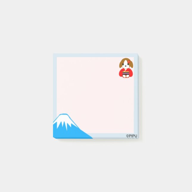 kimono and Mt.Fuji in Japan Post-it Notes (Front)