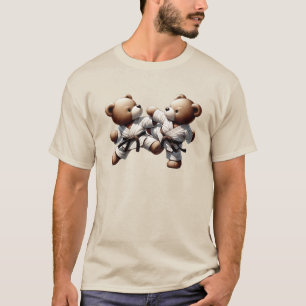 Kimono bear in the middle of karate fight. T-Shirt
