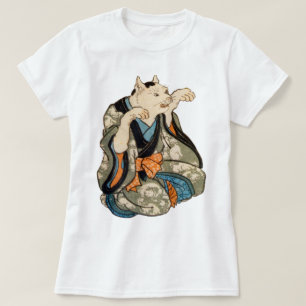 Kimono Cat, Utagawa Yoshifuji, Ukiyo-e T-Shirt