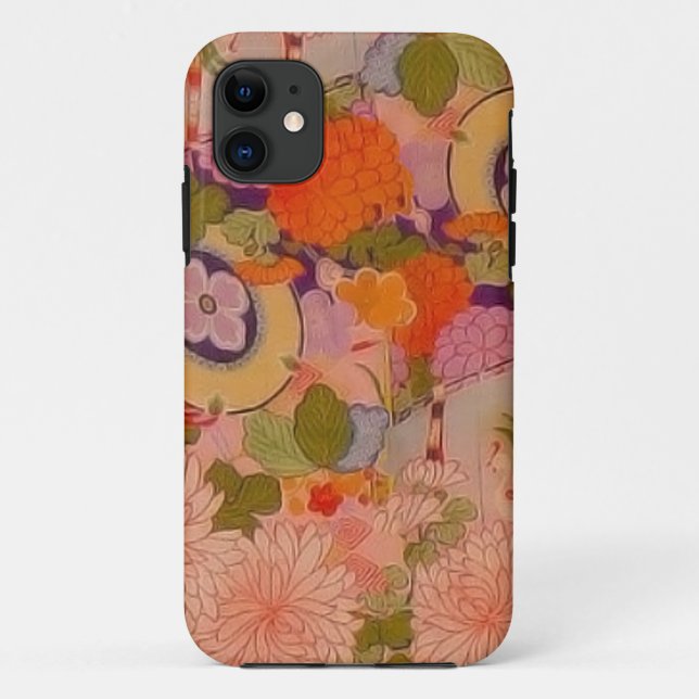 Kimono Flower Pink Floral Pattern Case-Mate iPhone Case (Back)
