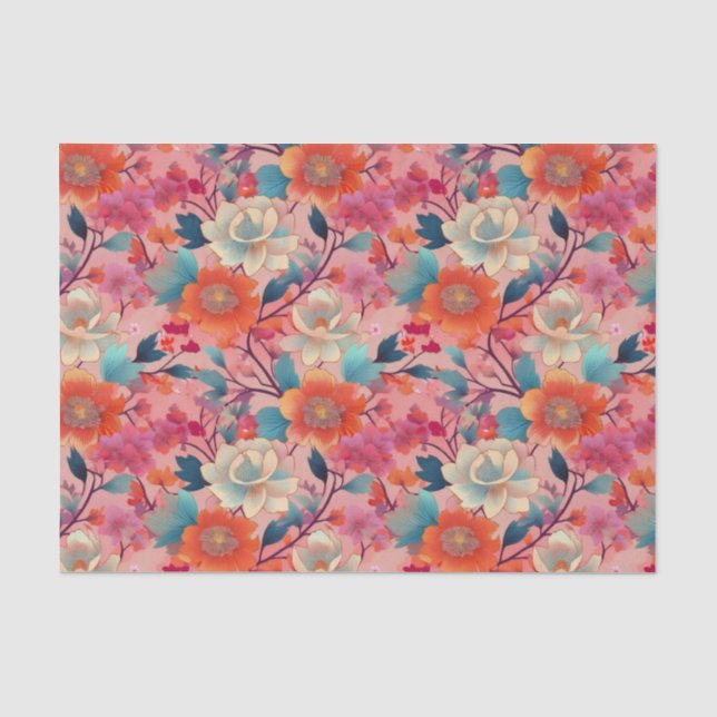 Kimono inspired japanese pattern tissue Paper (Front)
