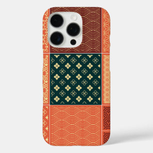 Kimono Mix Pattern Red iPhone 16 Pro Case