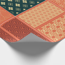 Kimono Mix Pattern Red