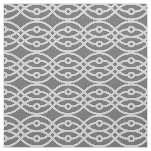 Kimono print, dark grey and silver grey fabric (Swatch)