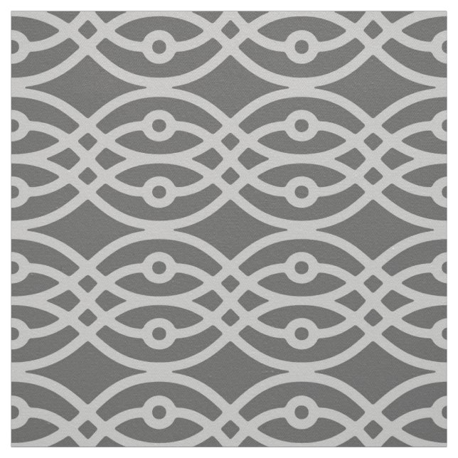 Kimono print, dark grey and silver grey fabric (Swatch)