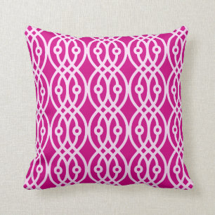 Kimono print, magenta and pink cushion