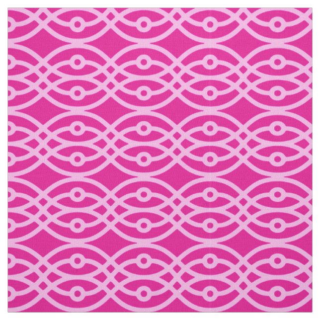 Kimono print, magenta and pink fabric (Swatch)
