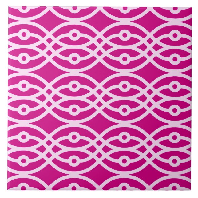 Kimono print, magenta and pink tile (Front)
