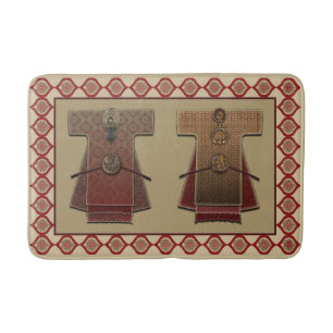 Kimonos Gold and Red 2 Bath Mat