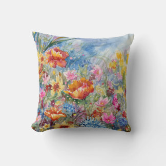 Kim's Meadow Throw Pillow