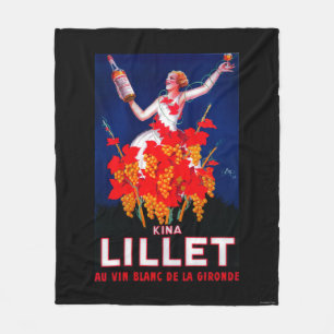 Kina Lillet Vintage PosterEurope Fleece Blanket