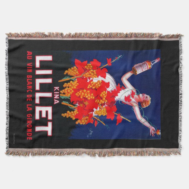 Kina Lillet Vintage PosterEurope Throw Blanket (Front)