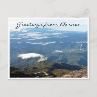 kinabalu borneo greetings postcard