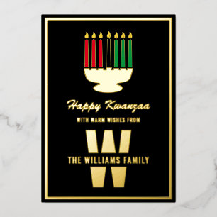 Kinara Candles Monogram Family Name Happy Kwanzaa