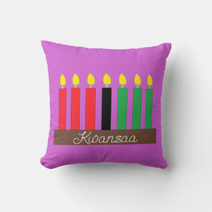 Kinara for Kwanzaa: Lavender Cushion