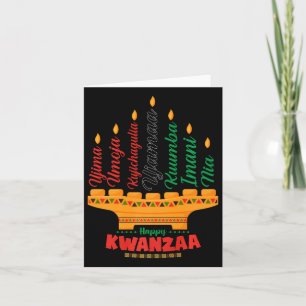 Kinara Seven Candles Principles Of Kwanzaa Happy K Card