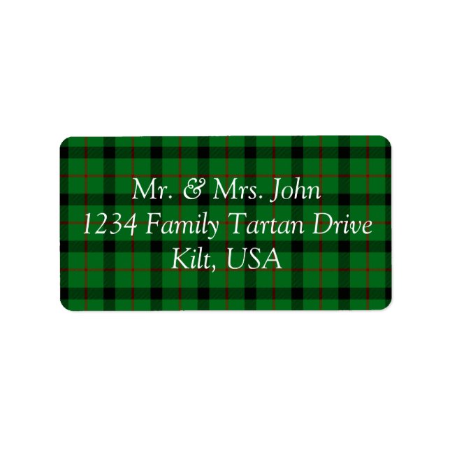Kincaide Tartan Label (Front)