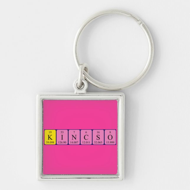 Kincsö periodic table name keyring (Front)