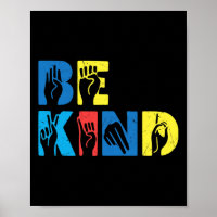 Kind Asl Love Sign Language Hand Autism Awareness