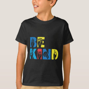 Kind Asl Love Sign Language Hand Autism Awareness  T-Shirt