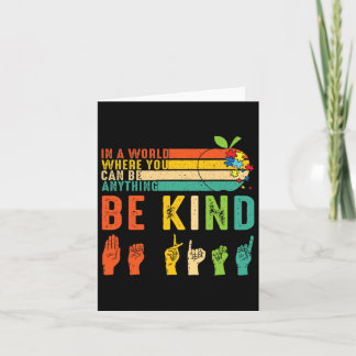 Kind Asl Sign Language Hand Autism Awareness Kindn Card