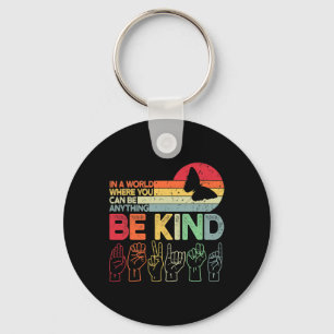 Kind Autism Awareness Asl Mum Teacher Kindness 2 Key Ring