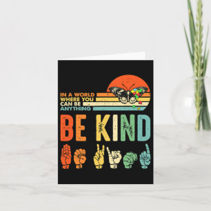 Kind Autism Awareness Asl Mum Teacher Kindness 9 Card