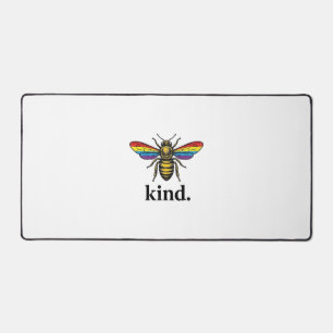 Kind Bee Vintage Rainbow Wing Shirt Design (2)_1 Desk Mat