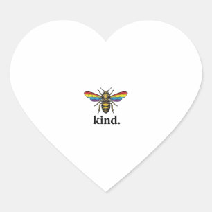 Kind Bee Vintage Rainbow Wing Shirt Design (2)_1 Heart Sticker