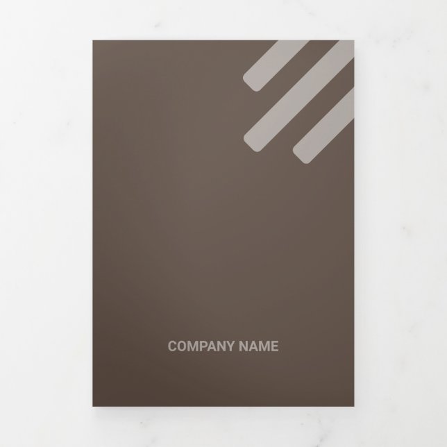 Kind Brown Tone Squared Off Qr Codes Tri-Fold Card (Cover)