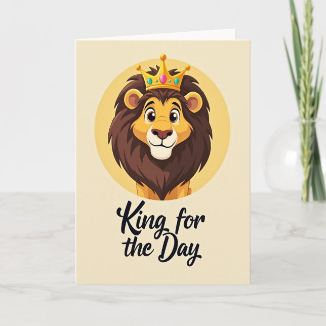 Kind Fathers Day Feline Portrait Card (Front)