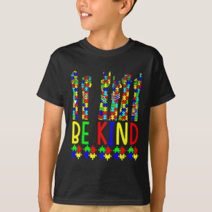 Kind Hand Sign Language Puzzle Autism Awareness As T-Shirt