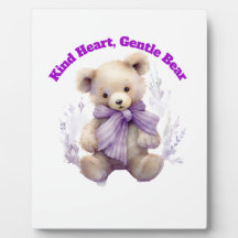 Kind Heart Gentle Bear Plaque - Cute Bear Design