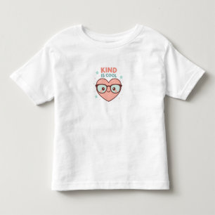 Kind Is Cool Heart – Cute Toddler Girl T-Shirt