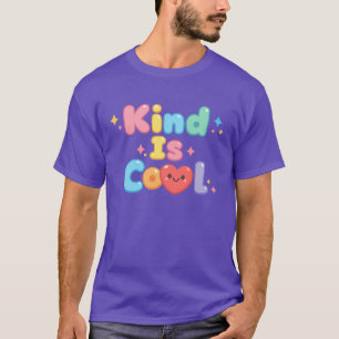 "Kind is Cool" Retro Pastel Typography Men's T-Shi T-Shirt