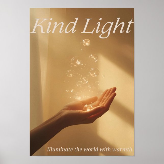 Kind Light — Illuminate the world with warmt Poster (Front)