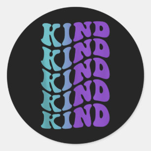 Kind, Mental Health Awareness Tank Top Classic Round Sticker