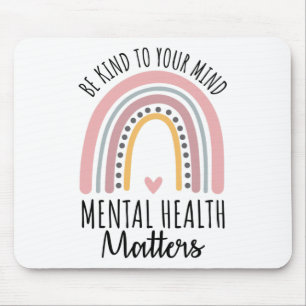 Kind Mental Health Problems Polka Dot Rainbow Awar Mouse Pad