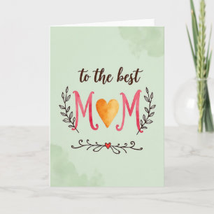 Kind Mothers Day Script Card