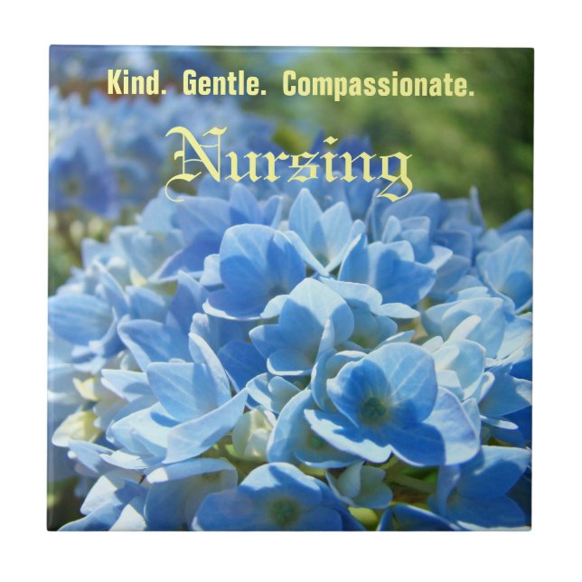 Kind Nurse Gentle Compassionate Nursing tile art (Front)
