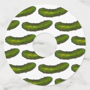 Kind of a Big Dill Crunchy Green Kosher Pickle Wine Glass Tag