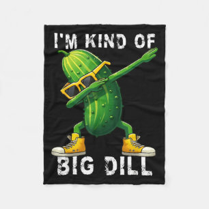 Kind Of Big Dill Pickle Dabbing Halloween Cucumber Fleece Blanket