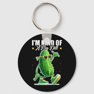 Kind Of Big Dill Pickle Funny Halloween Cucumber Key Ring