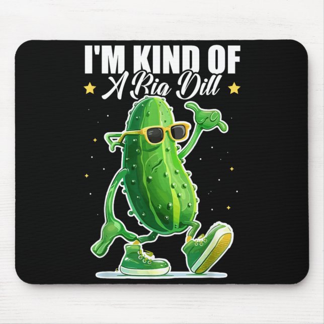 Kind Of Big Dill Pickle Funny Halloween Cucumber Mouse Pad (Front)
