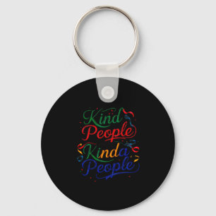 Kind People Are My Kinda People Festive Typography Key Ring