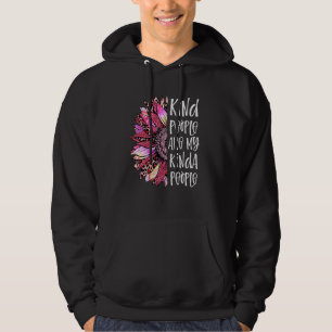 Kind People Are My Kinda People Pink Leopard Sunf Hoodie